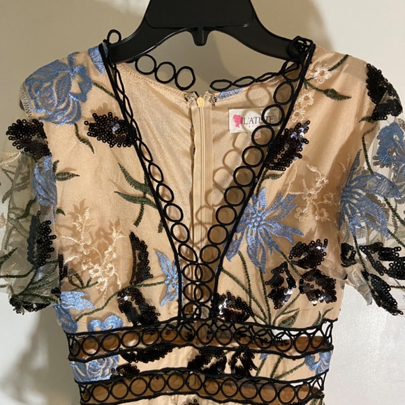 L’atiste By Amy Floor-Length Flower Gown - Picture 4 of 4